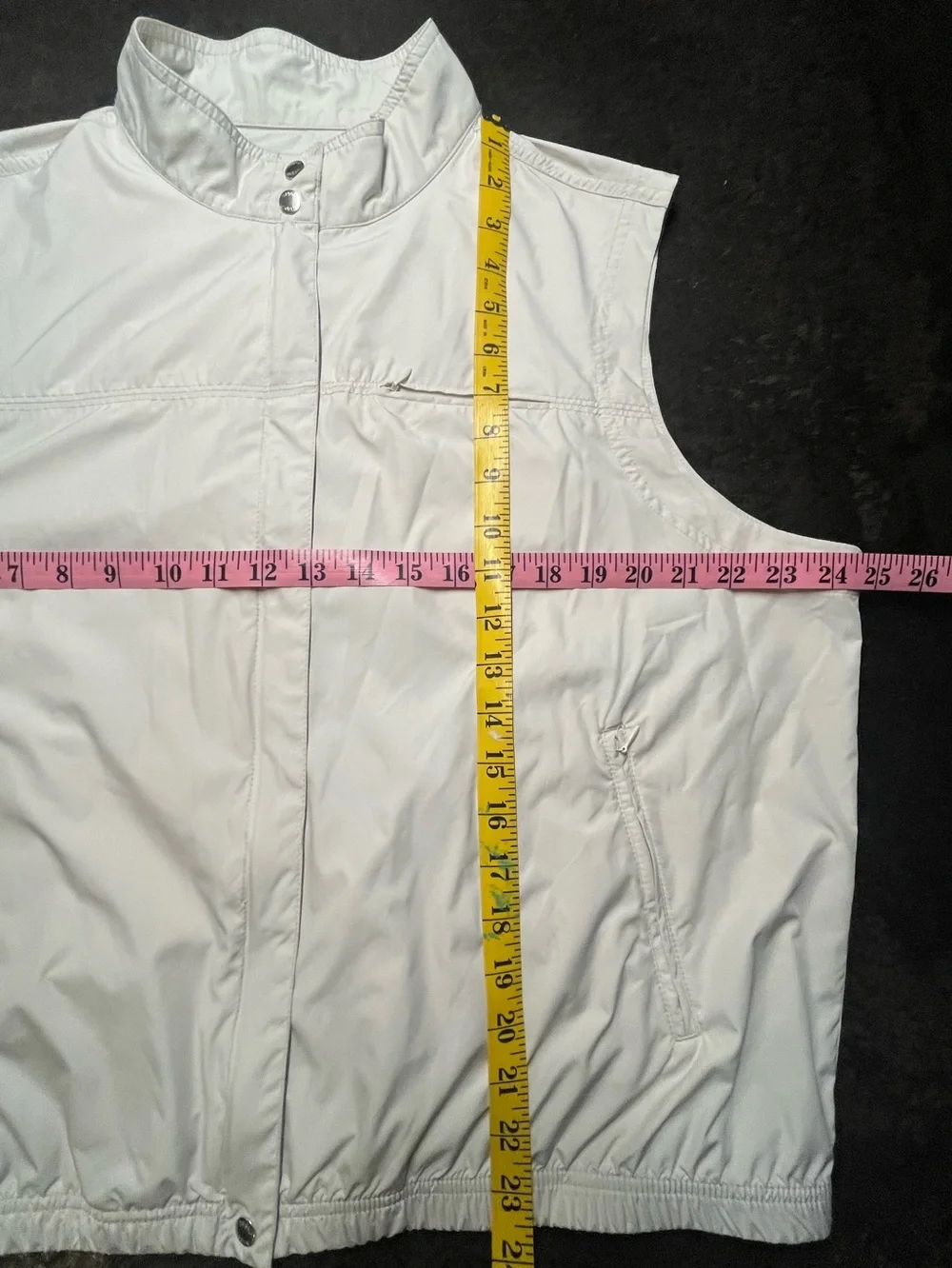 Lizgolf Women's Bone Sleeveless Full Zip Vest with Pockets, XL